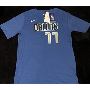 Nike Youth M (10-12) Dallas Mavericks Luka Doncic T-Shirt Blue New With Tags